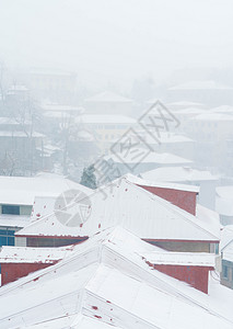 雪镇庐山牯岭镇雪景背景