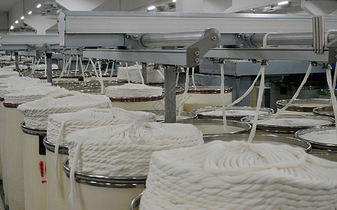 现代纺织厂捆线机纺织车间高清图片素材