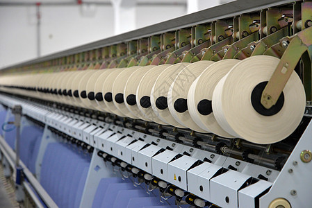 现代纺织厂织布高清图片素材