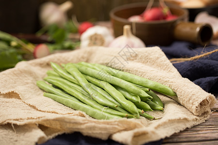 扁豆新鲜蔬菜四季豆背景