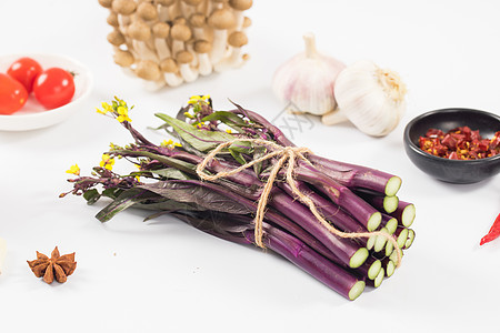 新鲜蔬菜红菜苔图片