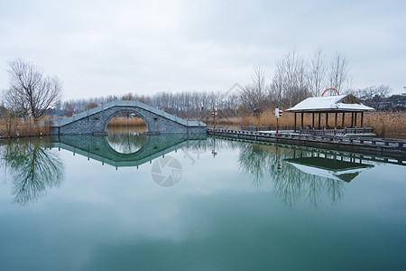 江苏淮安水釜城景区雪景图片