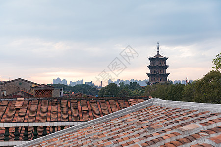 泉州开元寺东西塔背景