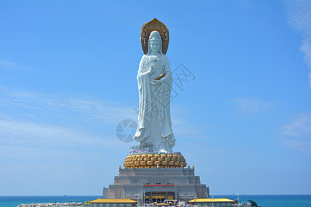 海南三亚南海观音三亚南海观音像背景