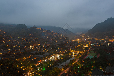 贵州西江千户苗寨夜景图片