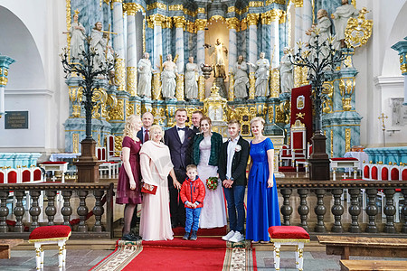 教堂婚礼现场白俄罗斯婚礼背景
