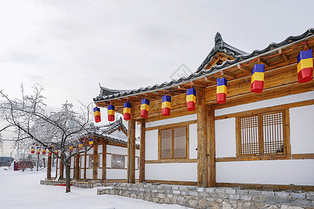 韩屋民居延边州朝鲜民居背景