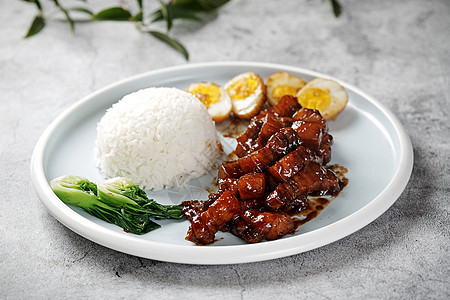 卤肉饭米饭套餐高清图片