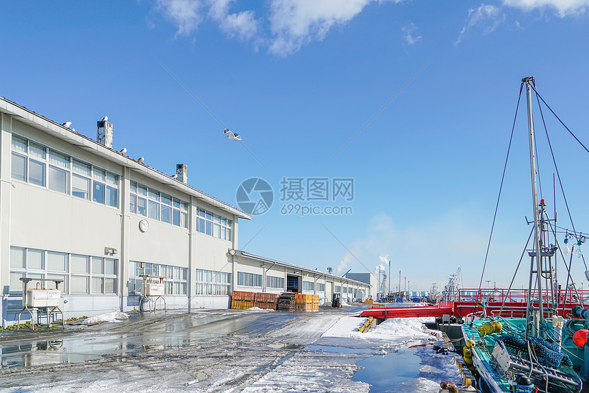 苫小牧海滨渔船码头图片