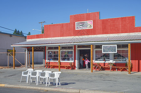 美国西部小镇餐厅背景图片