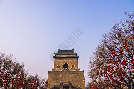 北京钟楼背景图片