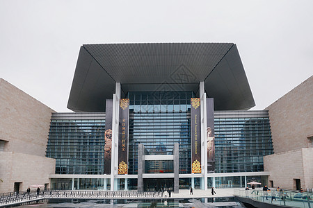 湖南省博物馆建筑背景