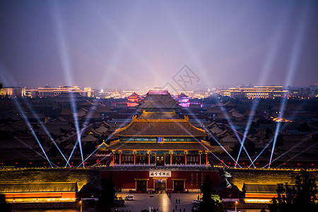 皇宫夜景北京故宫紫禁城上元之夜背景