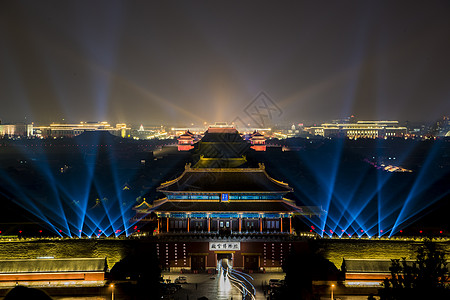 北京旅游北京故宫紫禁城上元之夜背景
