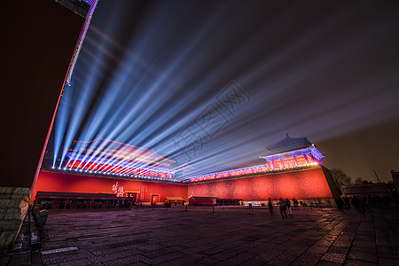 北京故宫城门北京故宫紫禁城上元之夜背景