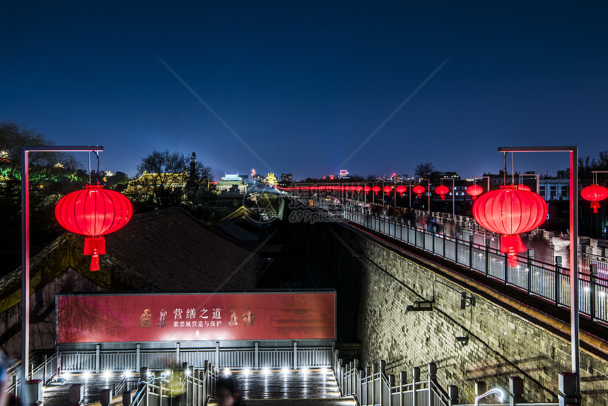 北京故宫紫禁城上元之夜图片