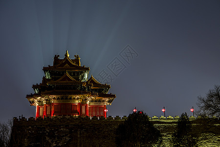 故宫建筑北京故宫紫禁城角楼灯会背景