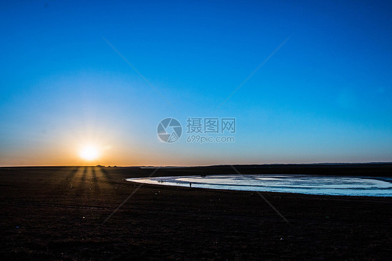 夕阳下的芦苇图片