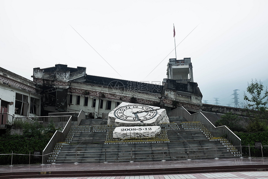 汶川大地震遗址图片