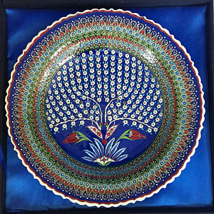 土耳其花瓷盘工艺高清图片