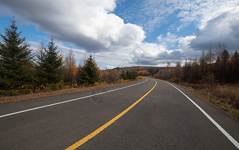 海边公路秋天路面风景背景