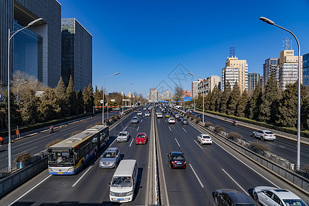 北京东直门交通背景图片