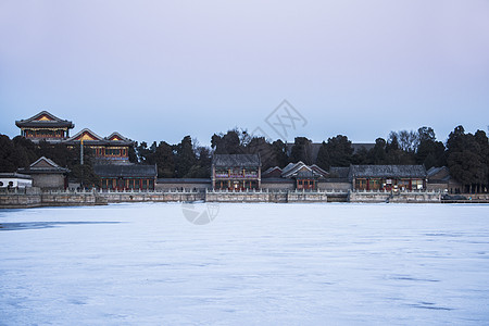 颐和园冬日美景图片