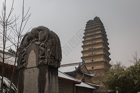 新年中的小雁塔图片