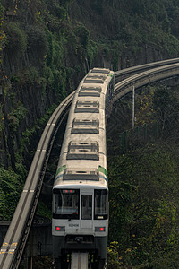 重庆市轨道交通二号线李子坝轻轨高清图片