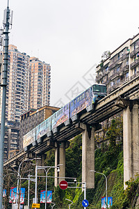 城市隧道重庆轻轨背景