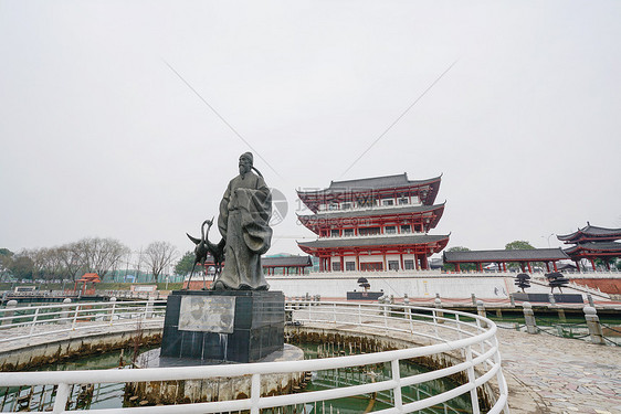 常德司马楼刘禹锡雕像图片