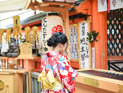 日本旅游京都清水寺祈福背景