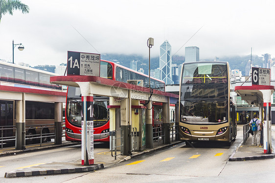 香港公交站台背景图片