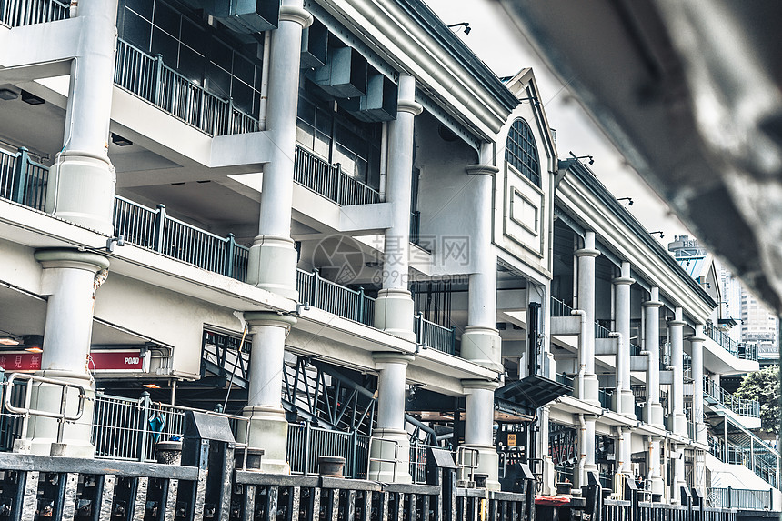 香港中环码头背景图片