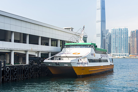 香港中环码头背景图片