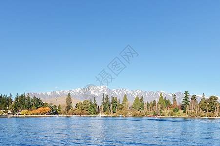 皇后镇瓦卡蒂普湖畔背景