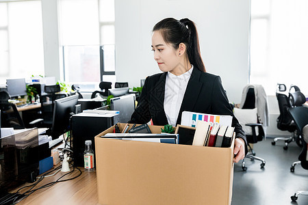 职场女性离职模特高清图片素材