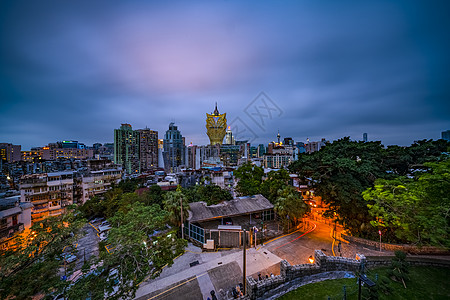 奇景夜景的澳门背景图片