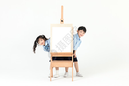 儿童画板可爱儿童绘画班背景
