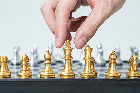 商业竞争国际象棋背景