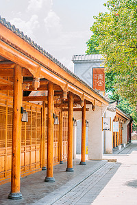  民宿客栈建筑外景背景图片