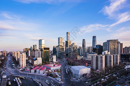 凯悦大酒店北京CBD城市建筑群背景