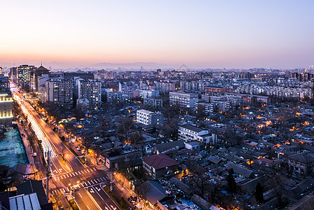 北京旧胡同夜景建筑图片