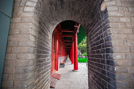 陕西窑洞西安碑林博物馆内景观背景