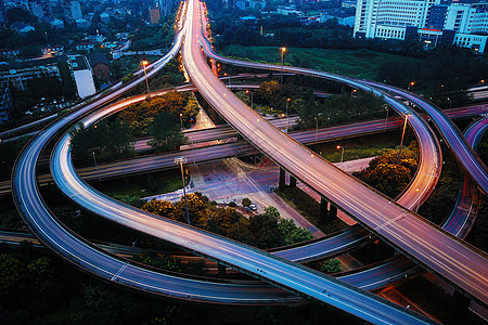 高架夜景成都城市高架桥背景