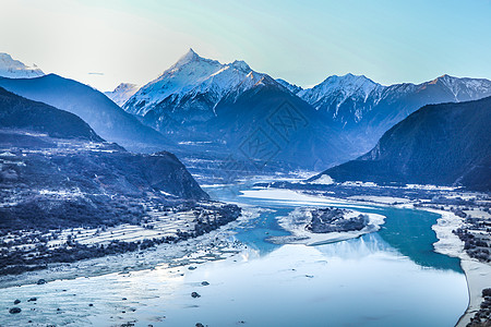 高原风景西藏林芝雅鲁藏布江大峡谷风光背景