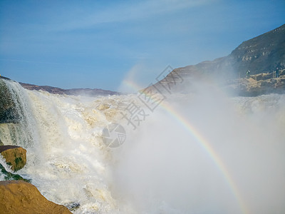 山西黄河壶口瀑布风光背景