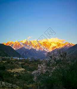 西藏佛西藏南迦巴瓦峰风光背景