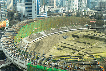 建设中的成都体育场图片