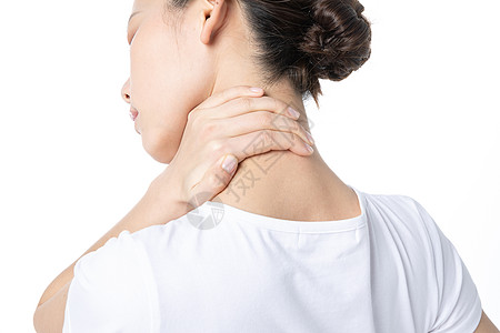 肩膀疼痛女性颈椎病背景